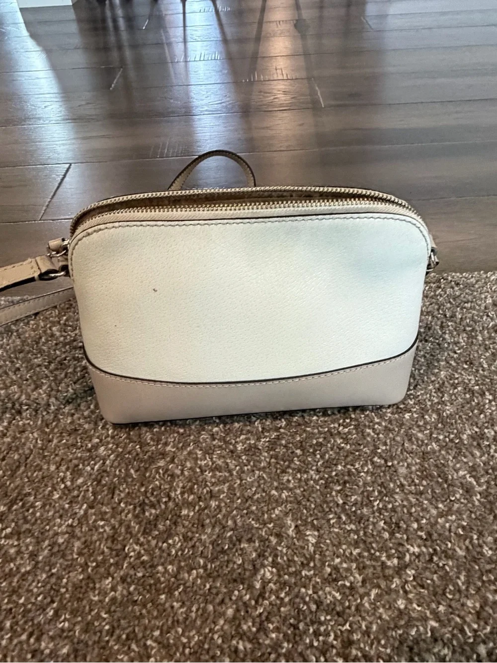 kate spade Cream and Tan Leather Crossbody Bag